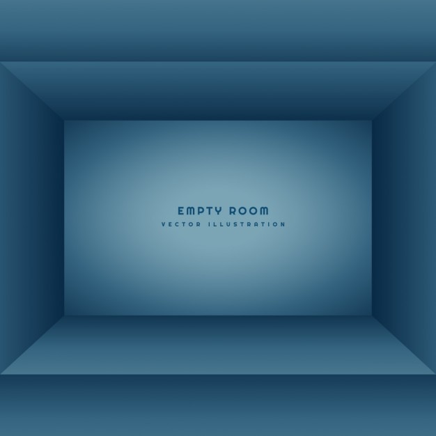 Free Vector clean empty room in blue color