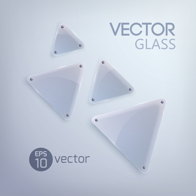 Free Vector clean glass frame, triangular shape