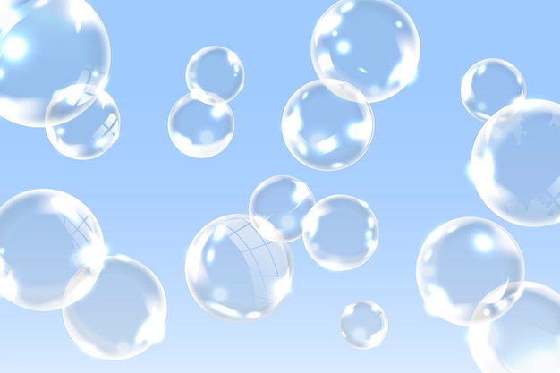 Free Vector clean soap bubbles