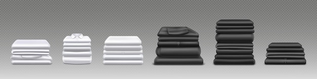 Free Vector clean white and black clothes stacks