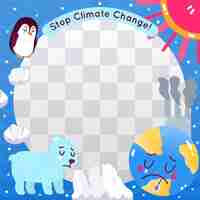 Free vector climate change facebook frame