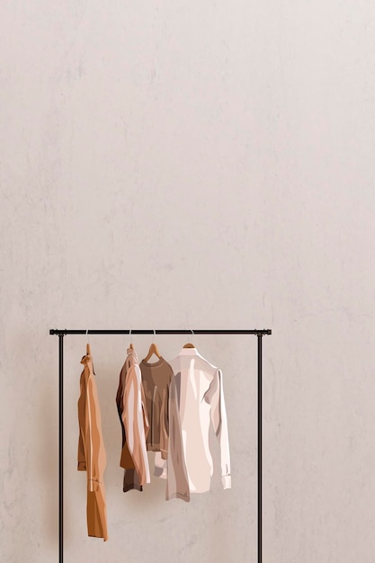 Free Vector cloth hanging on the rack