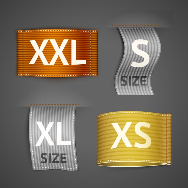 Clothing labels set