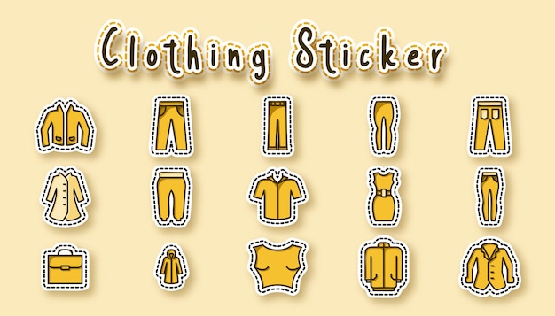 Free Vector clothing sticker