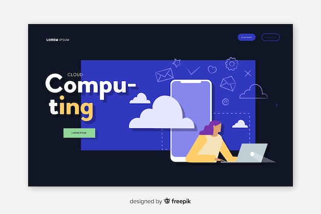 Cloud computing landing page