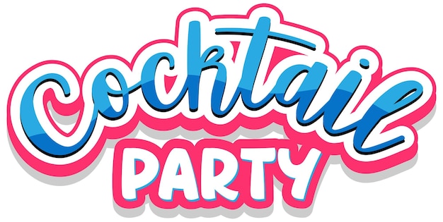 Free Vector a cocktail party banner text