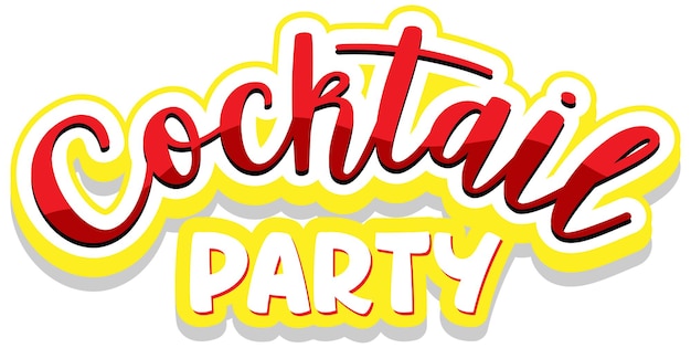 Free Vector a cocktail party banner text