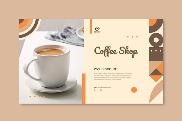 Coffee shop banner template