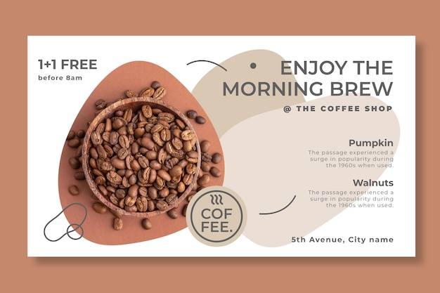 Coffee shop banner template