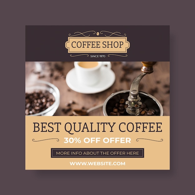 Coffee shop banner template