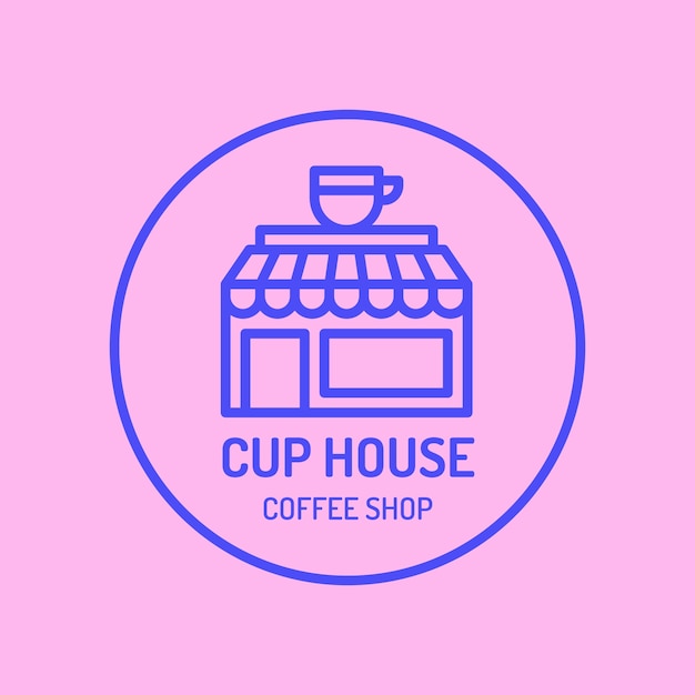 Free Vector coffee shop logo template