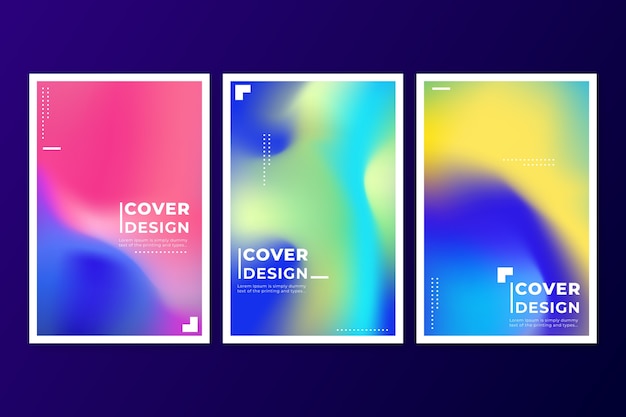 Free vector collection of abstract colorful covers