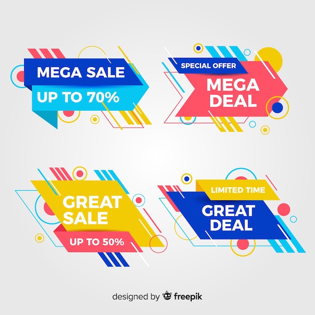 Free Vector collection of abstract special offer banners