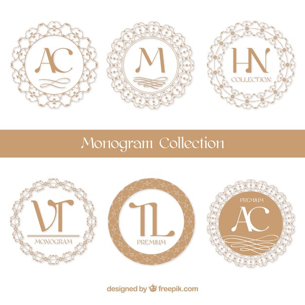 Collection of circular monogram