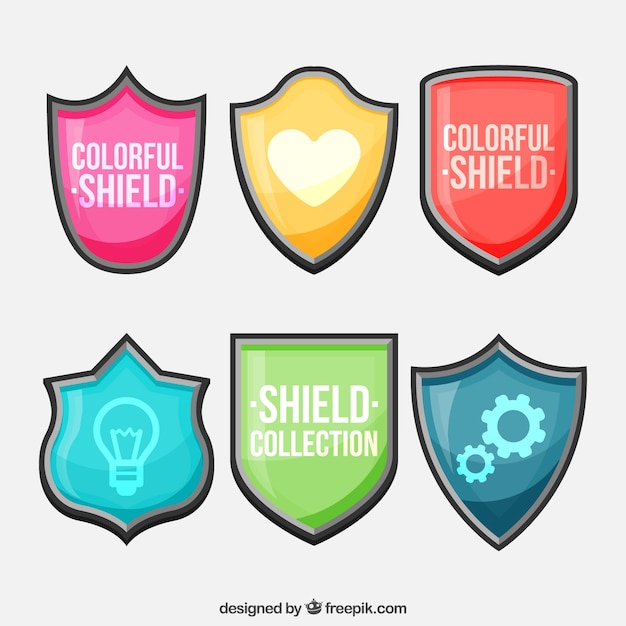 Free vector collection of color shields