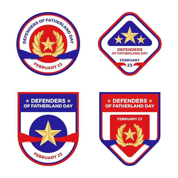 Collection of defender of the fatherland day badge