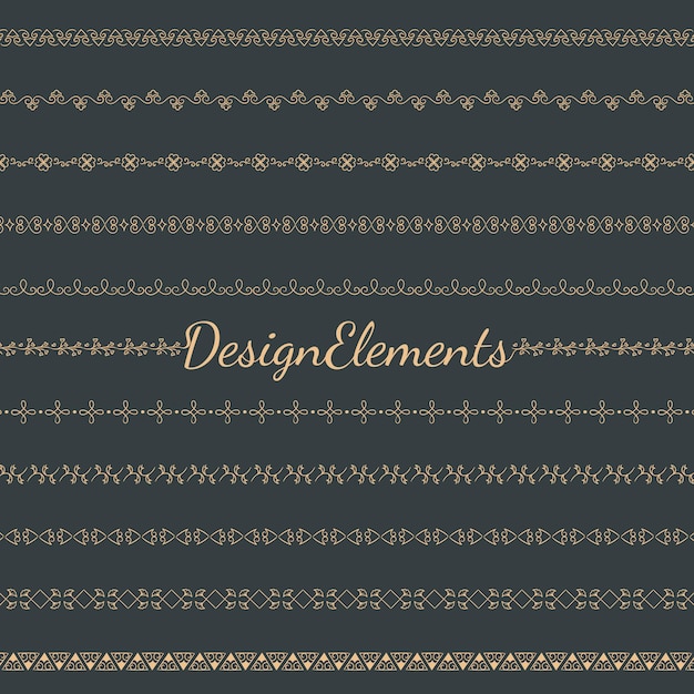 Free Vector collection of divider design element vectors