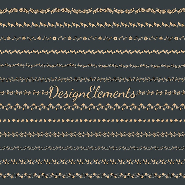 Free Vector collection of divider design element vectors