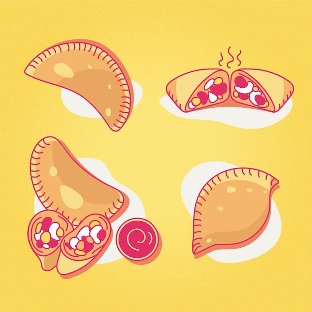 Free Vector collection of empanadas