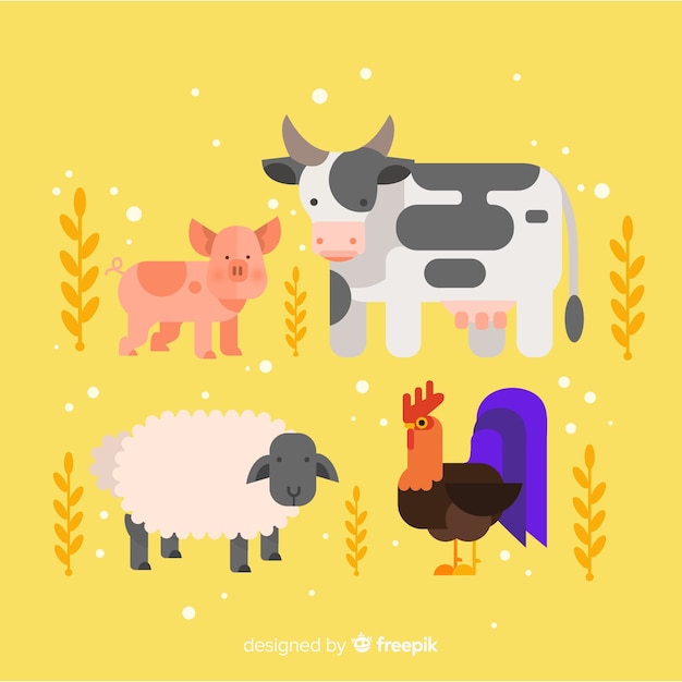 Free vector collection of farm animals