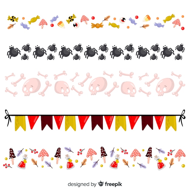 Collection of halloween borders