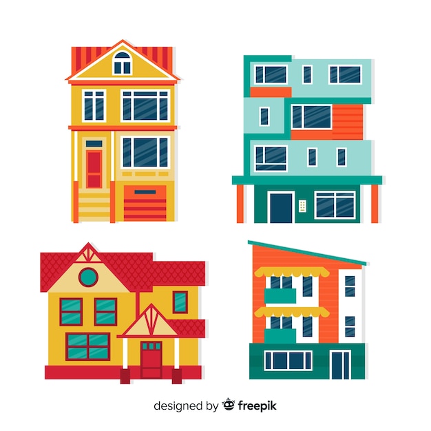 Free Vector collection of houses