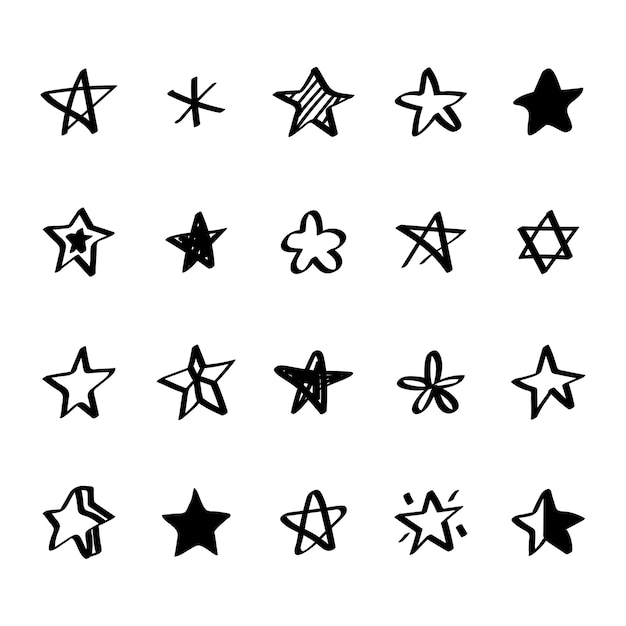 Free vector collection of illustrated star icons