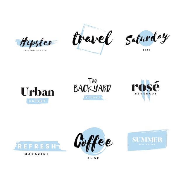 Free Vector collection of logos and branding vector