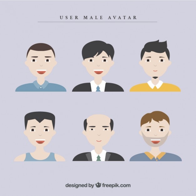 Collection of men user avatar