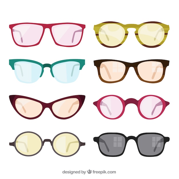 Free vector collection of modern glasses