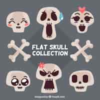 Free vector collection of nice skulls