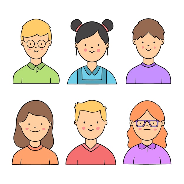 Free Vector collection of people avatars