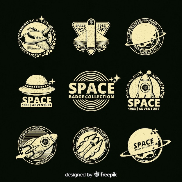 Free Vector collection of space badges