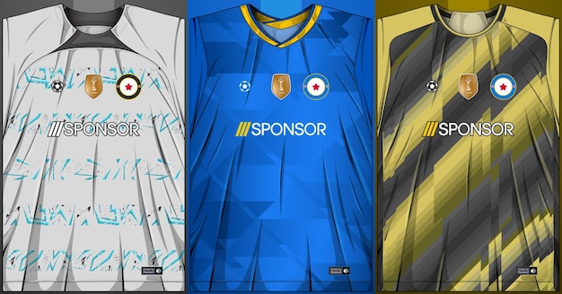 Free Vector collection of sports shirts - soccer kit for sublimation