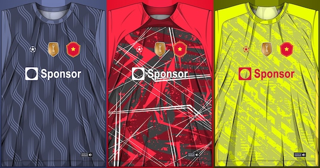 Free Vector collection of sports shirts - soccer kit for sublimation