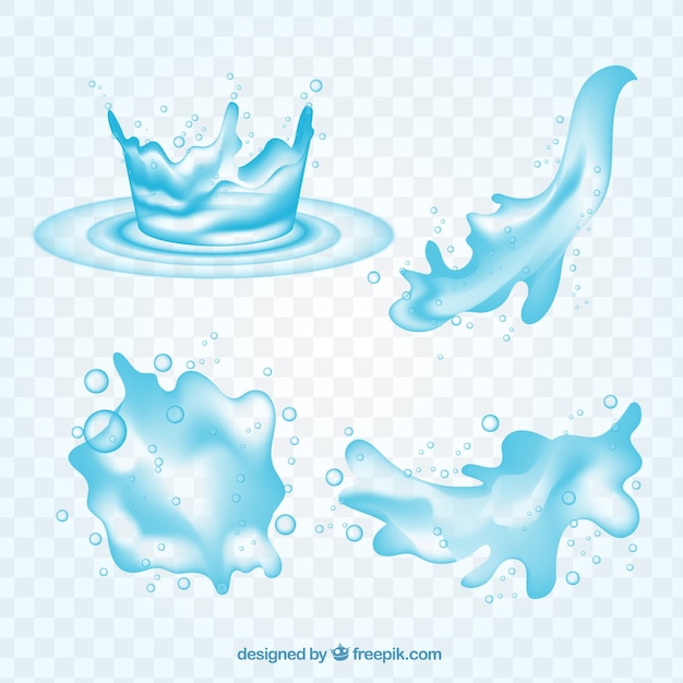 Free Vector collection of water splashes