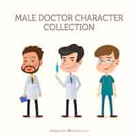 Free vector collection with variety of smiley doctors