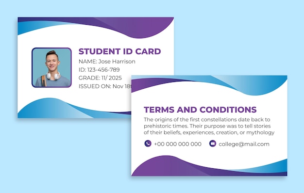 College id card template design