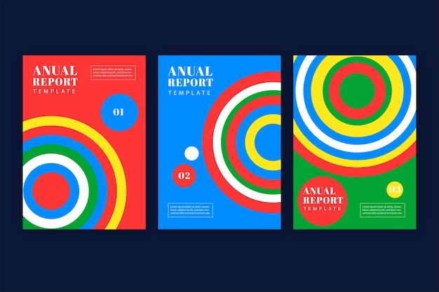 Free Vector colorful abstract annual report template