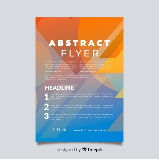 Free Vector colorful abstract flyer