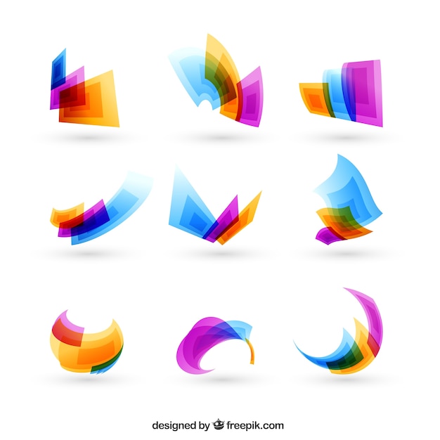 Free Vector colorful abstract shapes