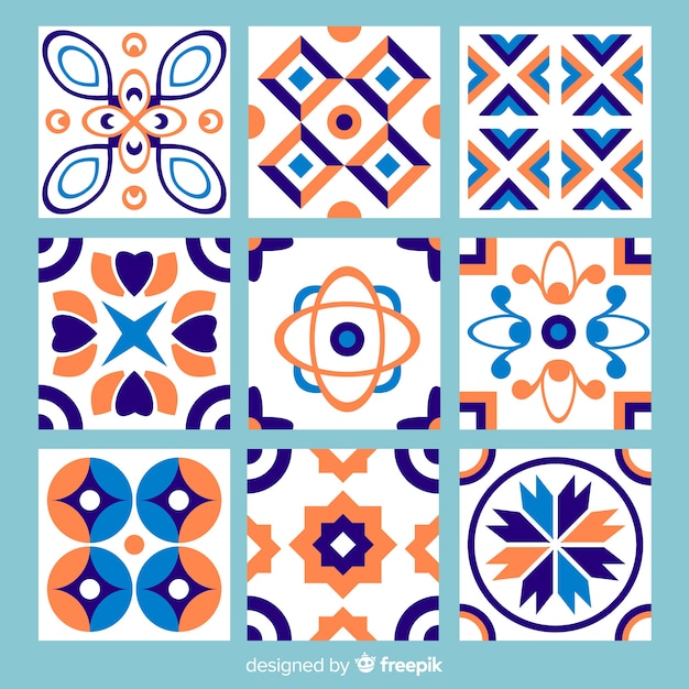 Colorful abstract tile pack