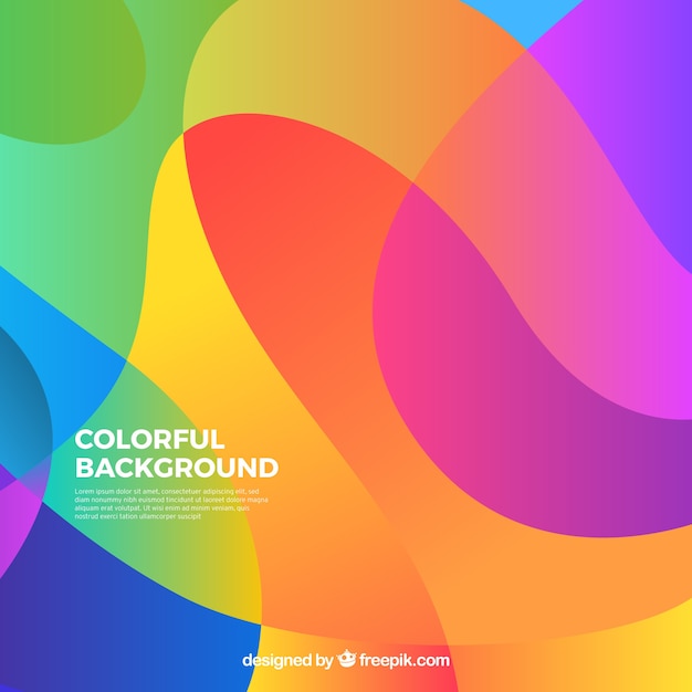 Free vector colorful background with different shapes