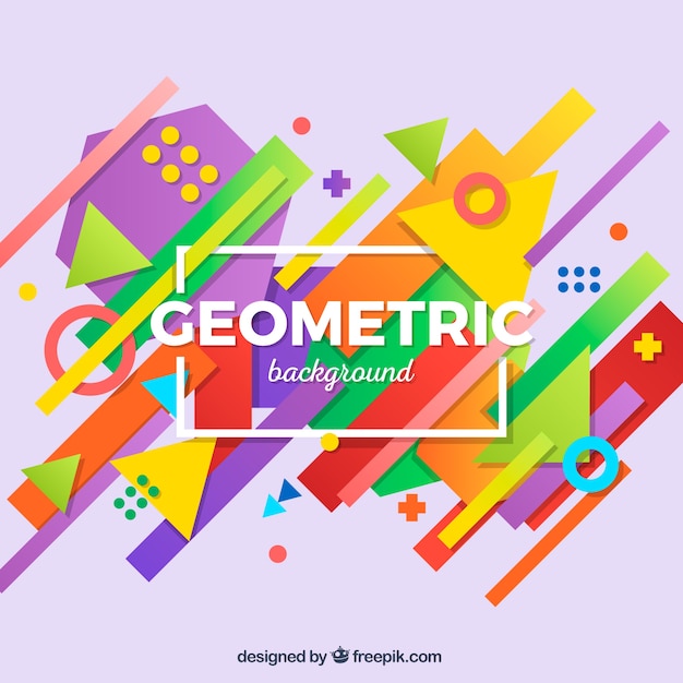 Free vector colorful background with geometric shapes