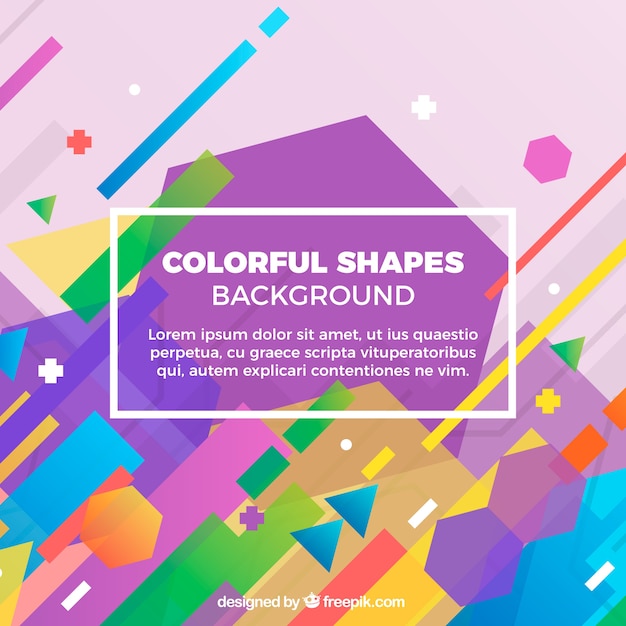 Free Vector colorful background with geometric shapes