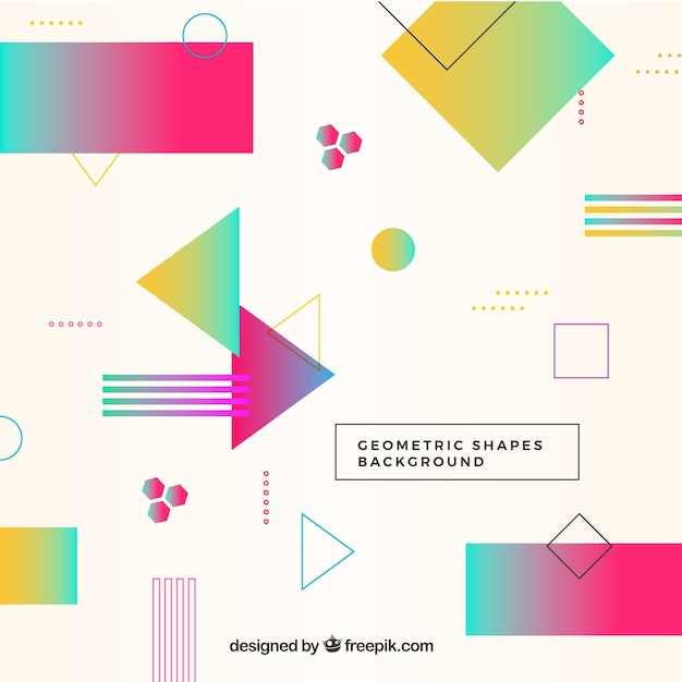 Free Vector colorful background with geometric shapes