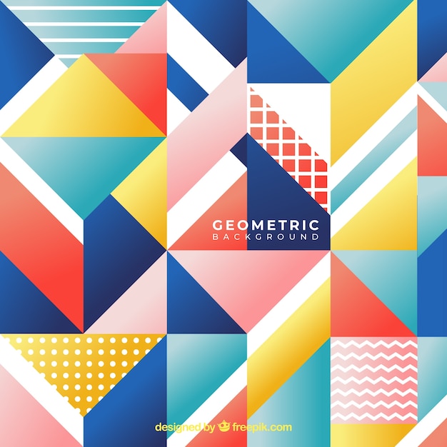 Free Vector colorful background with geometric shapes