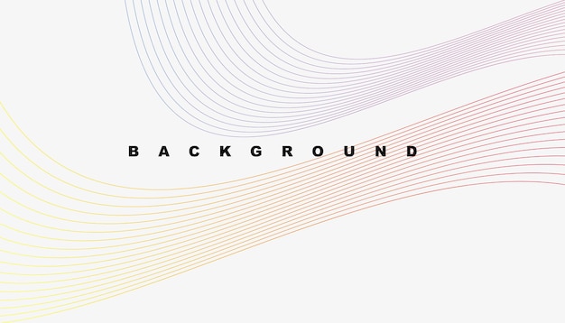 Free Vector colorful background with wavy lines copy space