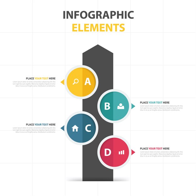 Colorful circle business infographic template 