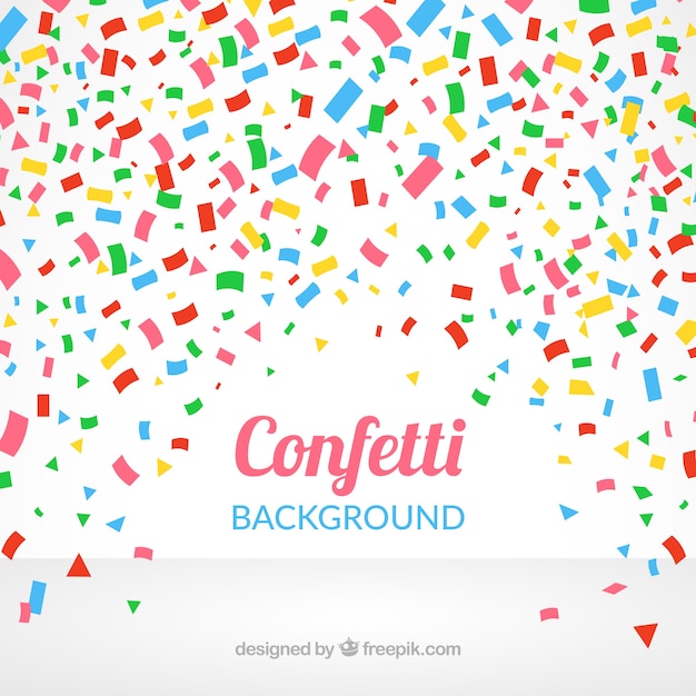 Free Vector colorful confetti background in flat style